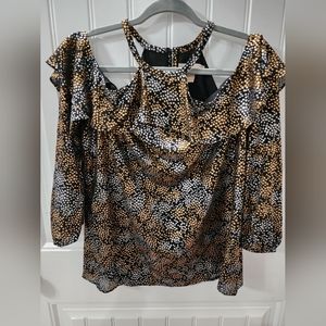 Michael Kors off the shoulder star print blouse